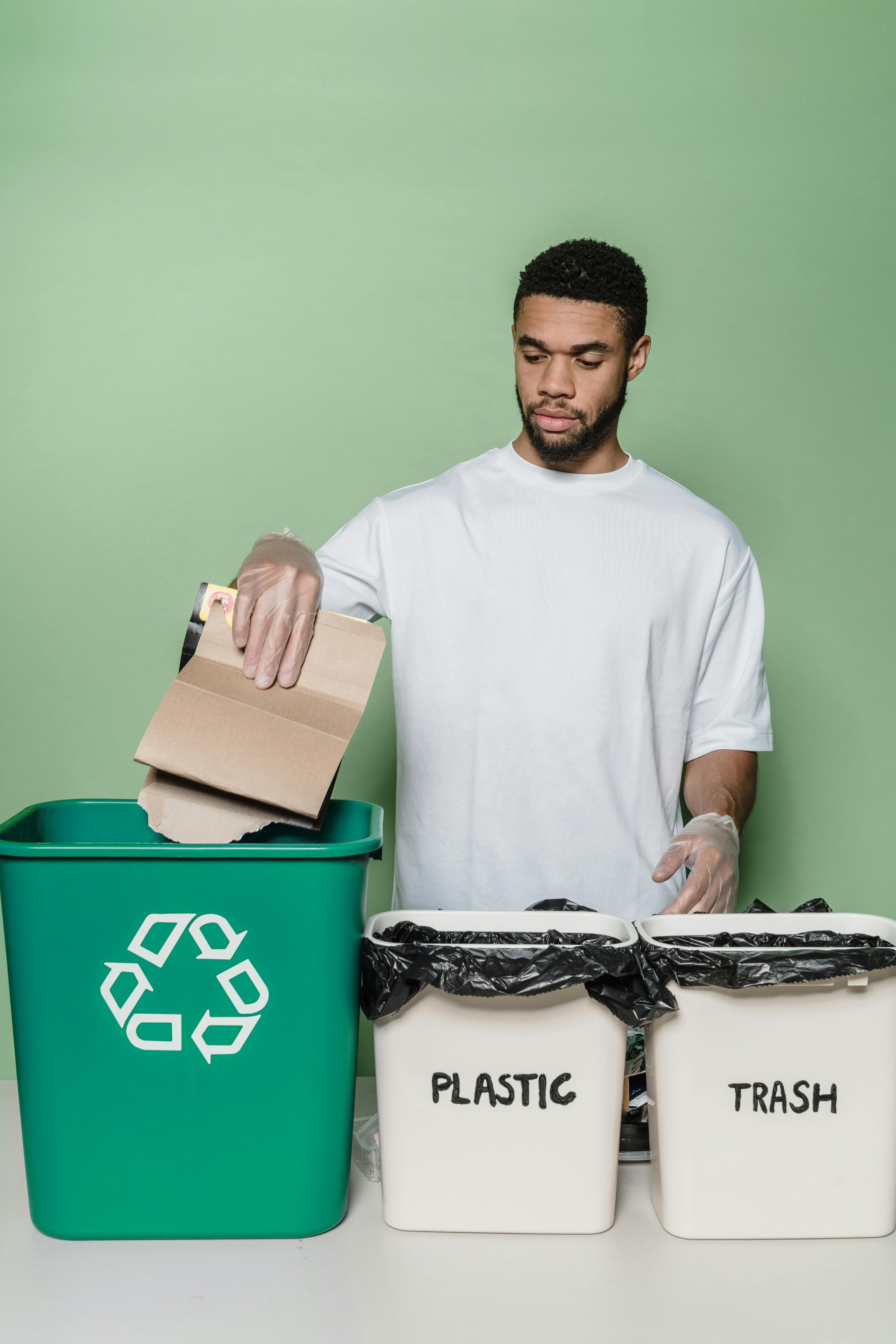 Modern trash bins for tidy household routine