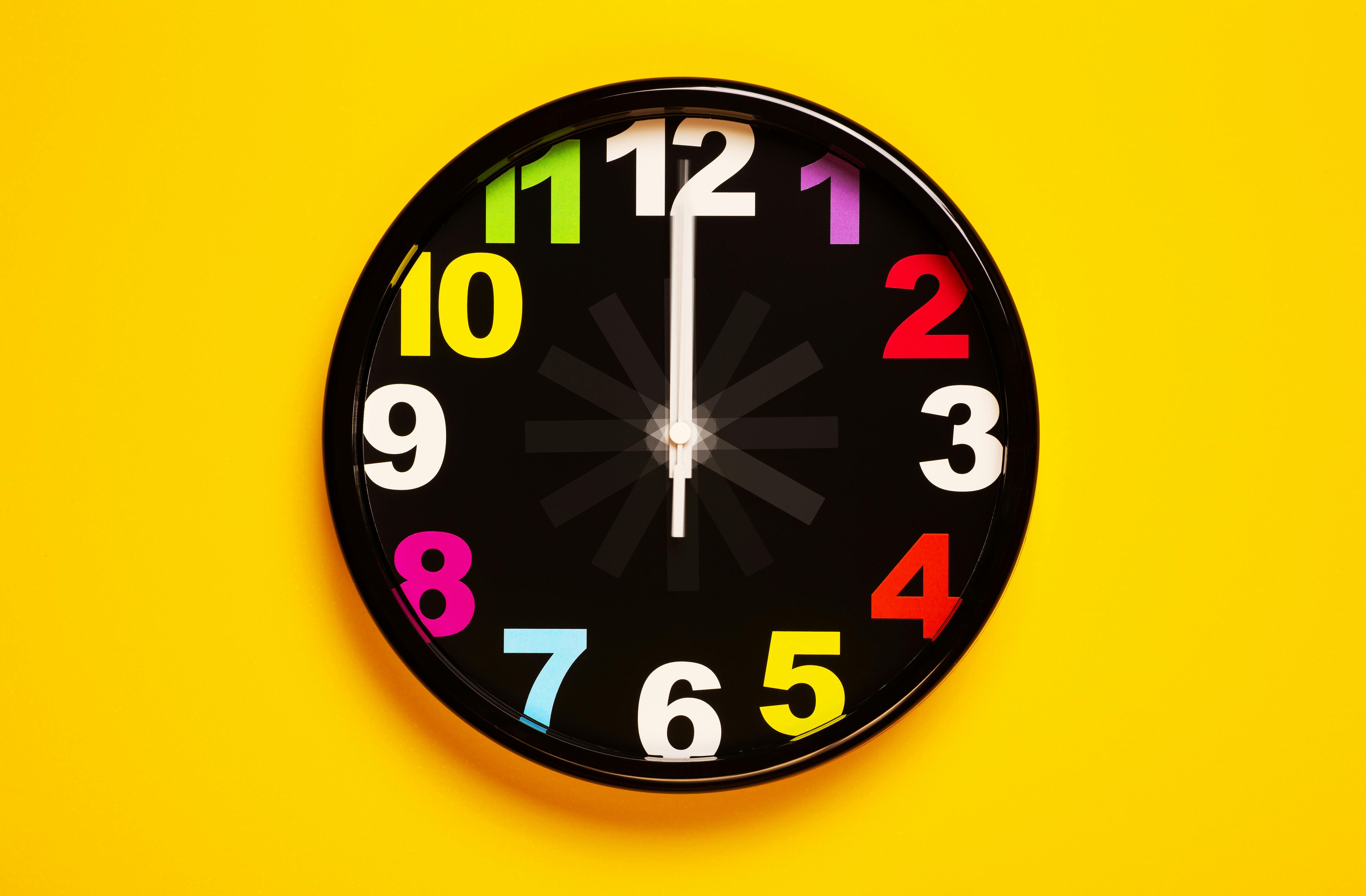 Modern wall clock in refined home setting